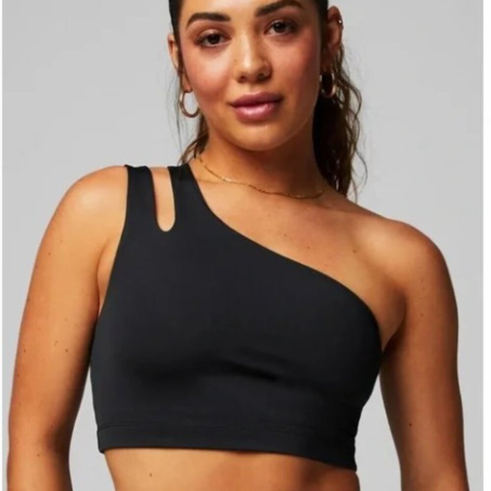 Fabletics Assymetrical Double Strap Mid Black Siz… - image 1